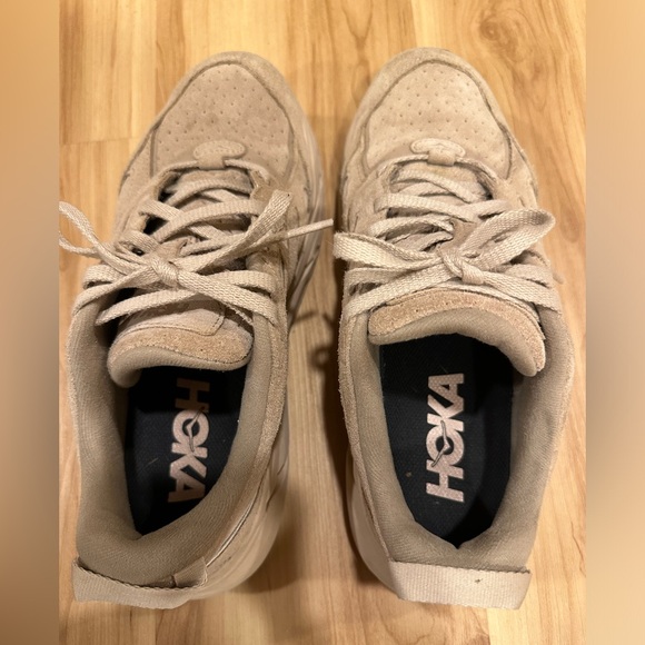 Hoka Clifton L Suede Sneakers, women’s size 8.5, color: shifting sand/dune - Picture 8 of 10
